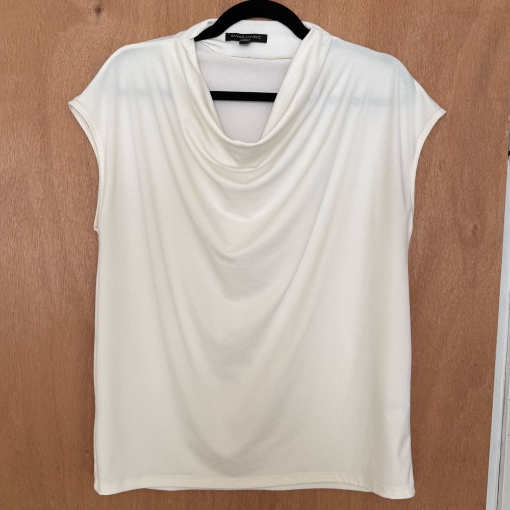 Banana Republic Cream Cowl Neck Blouse